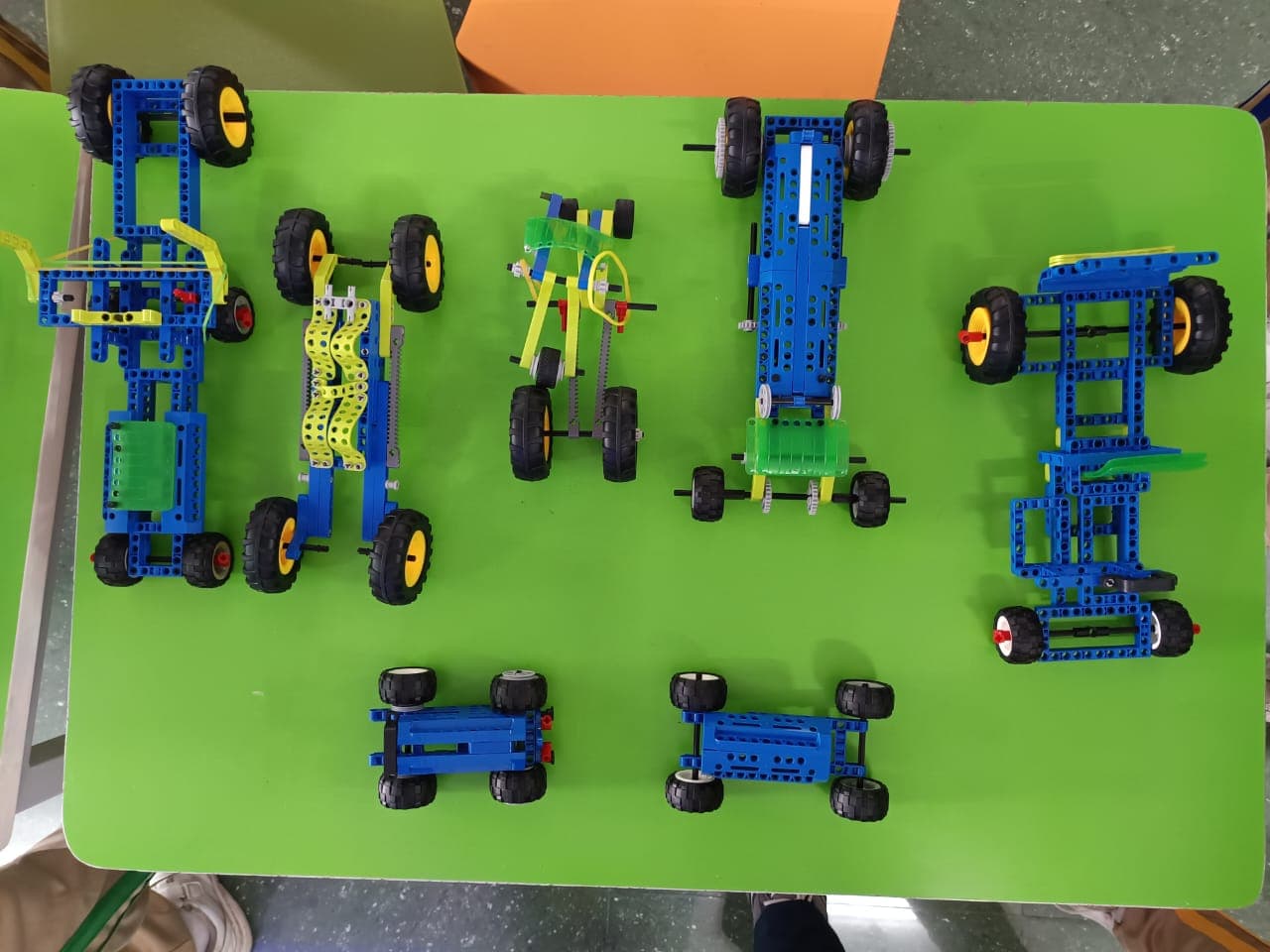 Students working on a STEM activity in a skill lab